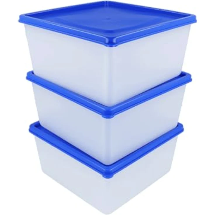 EUROHOME 3er Set Gefrierdosen 1,5 L - Frischhaltedose, luftdicht verschließbar, spülmaschinen- und gefriergeeignet - Geschmacksneutral – Bild 2