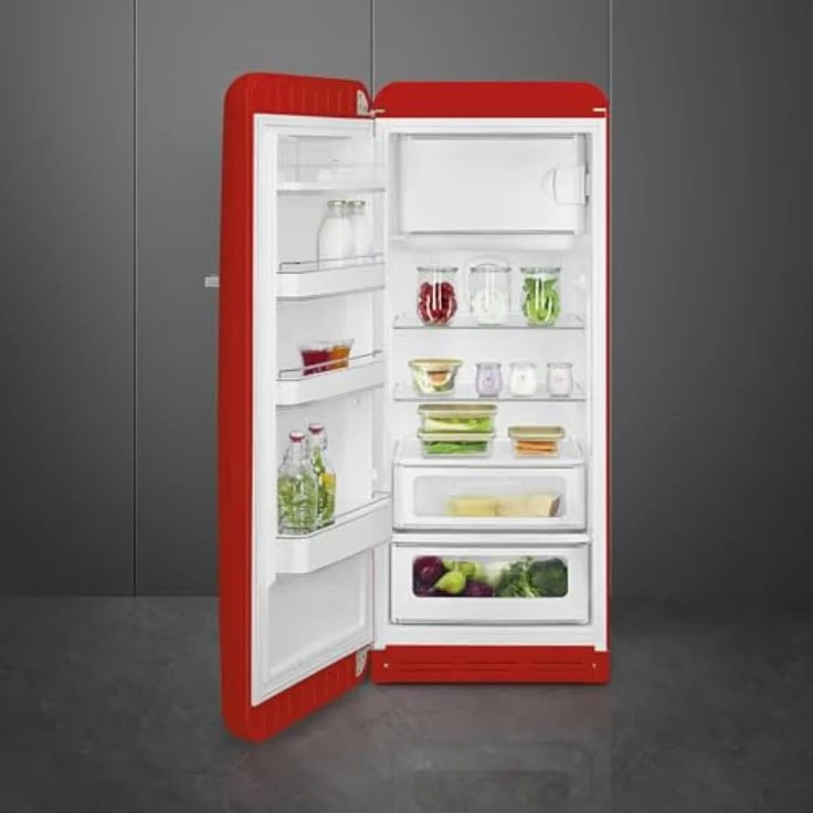 SMEG FAB28LRD6 Kühlschrank Linksanschlag Rot, 270 l Volumen, 50's Style, automatische Kühlung, 2025 Modell – Bild 2