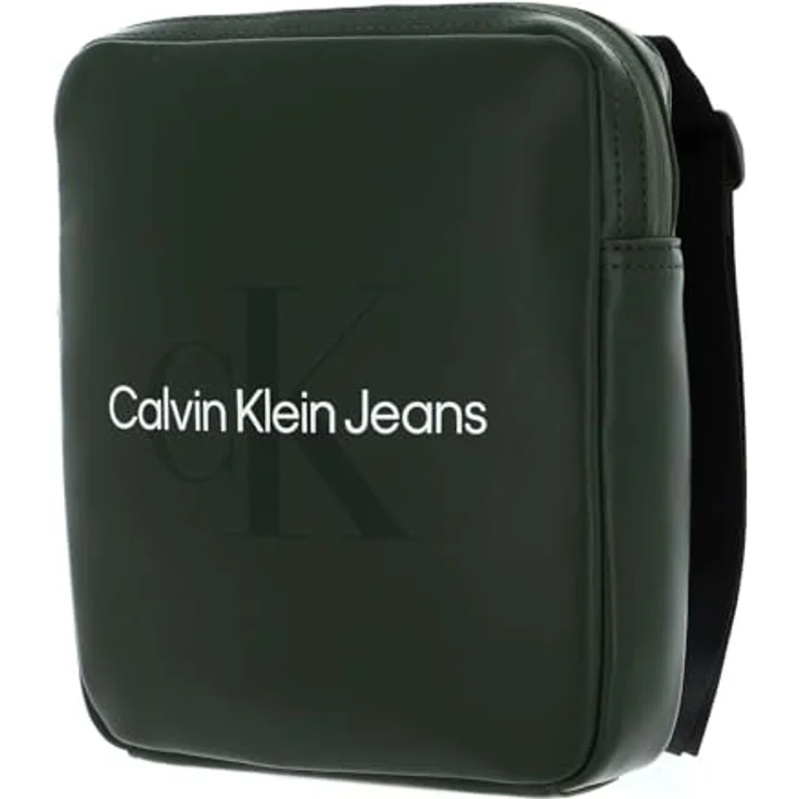 Calvin Klein Jeans Monogram Soft Umhängetasche, 19.5 cm x 5 cm x 21 cm, grün aus 100% Polyurethan – Bild 2
