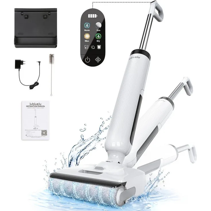 lubluelu T9 Nass-Trocken-Akkusauger, 21.000 Pa Saugkraft, 180° Lay-Flat Design, Selbstreinigung, beutelos, Doppelte Wassertanks