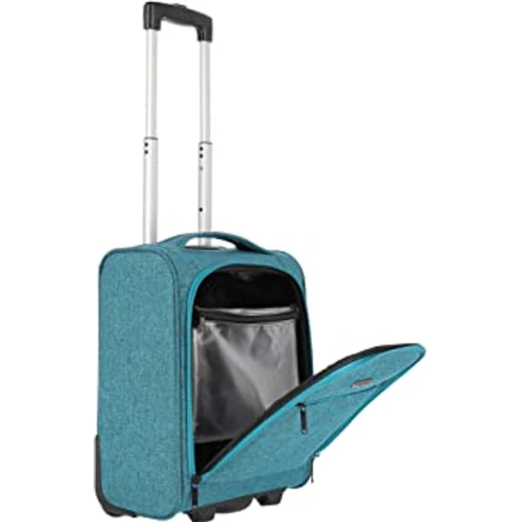 travelite 2-Rad Handgepäck Koffer mit Liquids Bag erfüllt IATA Bordgepäck Maß, Gepäck Serie CABIN Underseat: Kompakter Weichgepäck Trolley, 43 cm, 28 Liter, Leicht|Teleskopgriff – Bild 4