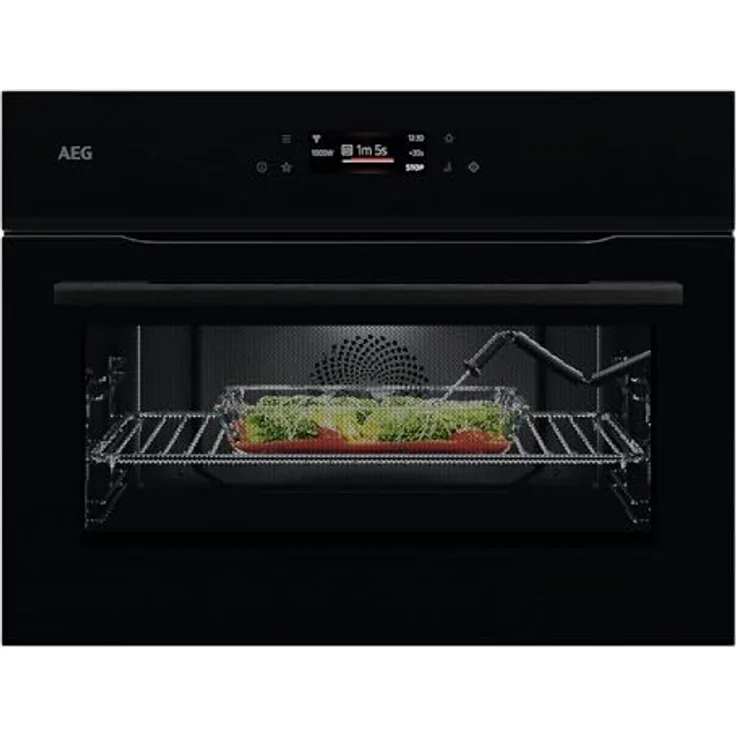 AEG NKK8N621B MealAssist Kompaktbackofen mit Mikrowelle Schwarz - 25 Backofenfunktionen, WLAN-fähig, Kochassistent – Bild 1