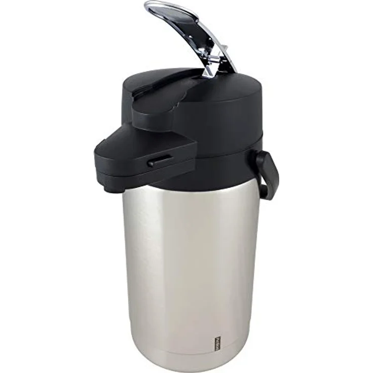 Helios Pump-Isolierkanne Coffeestation, 2,5 Liter, Edelstahl, Einhandbedienung – Bild 4