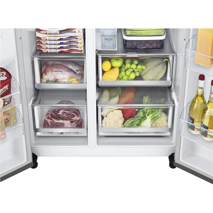 LG Side-by-Side Kühlschrank GSGB71PYLL Prime Silver mit Wassertank – Bild 9