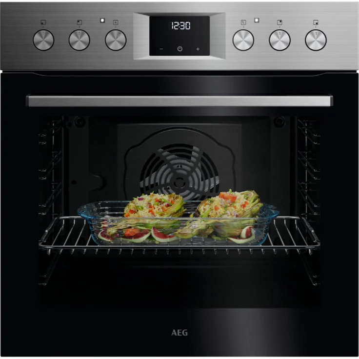 AEG OO10HSM (OU5AE20SM + HE604062XB), Einbauherdset mit Aqua-Reinigungsfunktion und Multilevel Cooking, Schwarz