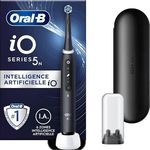 Oral-B iO5N Elektrische Zahnbürste mit KI, 1 Kopf und Reiseetui - Schwarz