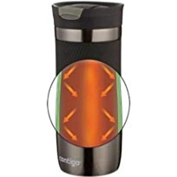 Contigo Thermobecher Byron Snapseal, Edelstahl Isolierbecher, Kaffebecher to go, auslaufsicher, spülmaschinenfester Deckel BPA-frei, 470 ml – Bild 4
