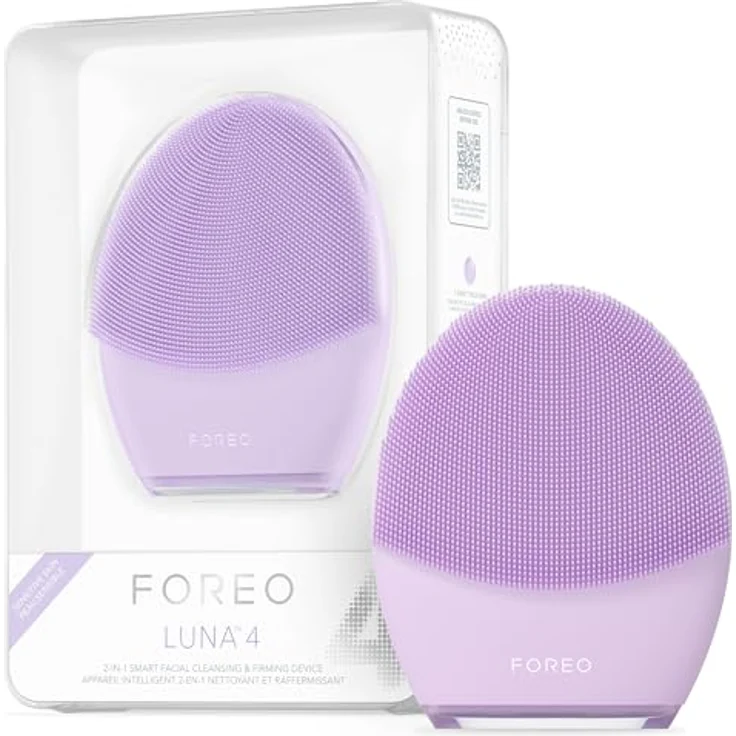Foreo LUNA 4 Sensitive Skin, Gesichtsreinigungs- und Massagegerät mit T-Sonic-Pulsationen, ultrahygienisches Silikon, 600 Anwendungen pro Ladung, Travel-Lock-Funktion – Bild 1