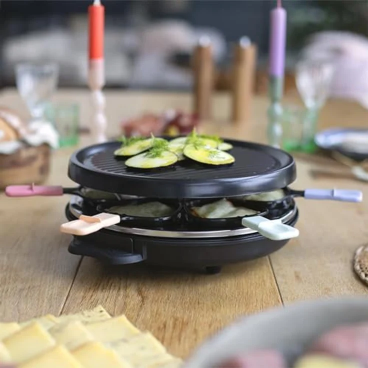 LIVOO Grillplatte Livoo, Raclette und Fondue-Set, steckbares Design – Bild 2