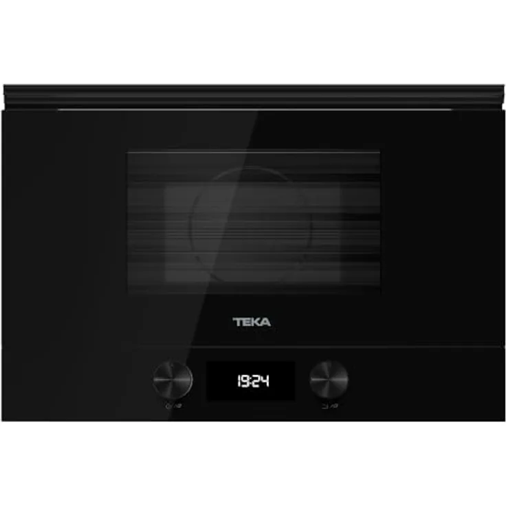 TEKA ML 8220 BIS L Einbau-Mikrowelle mit Grill, schwarzes Glas, 22 l Fassungsvermögen, 5 Leistungsstufen, 850 W, 9 Menüs, Innenkeramik, 2 Display-Fernbedienungen