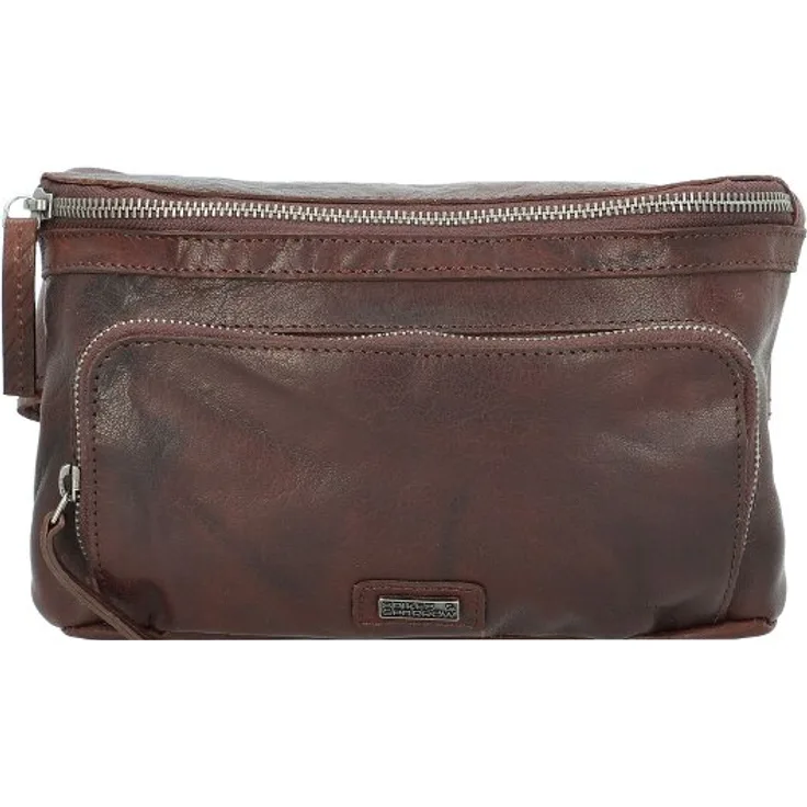 Spikes & Sparrow Bronco Gürteltasche aus 100% Leder, 23 cm x 4 cm x 14.5 cm, braun