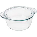 Simax 8593419414527 Runde hitzebeständige Schüssel mit Deckel, 3,3 l, transparent