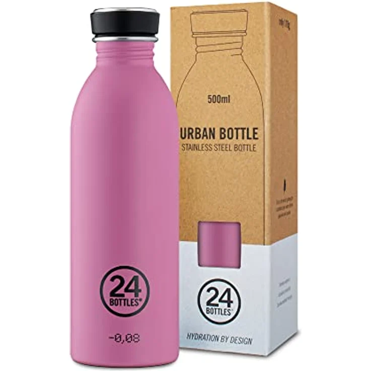 24Bottles Urban - 1L/500ml/250ml Wasserflasche, Trinkflasche mit 100% Dichtem Verschluss Öko BPA-freie Edelstahl-Trinkgflaschen [Nicht thermisch, Ultraleicht] – Bild 2