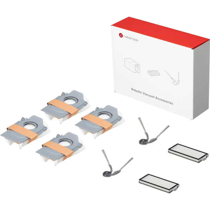 Roborock Zubehörset Saros Z70, 2x Filter, 4x Staubbeutel, 2x Seitenbürsten für Staubsauger Roboter