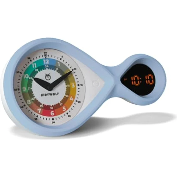 Kidywolf Wecker, duales Alarmsystem mit analog-digitaler Anzeige, lichtlesbar und strahlungsfrei, unendliche Form – Bild 2