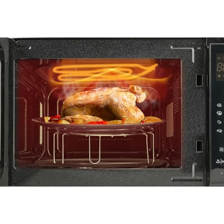 Hisense H25MOBS4HGI Mikrowelle / 25 L / 900W / InverterTech / Grill Combo / Premium gehärtetes Glas / Schwarz – Bild 3