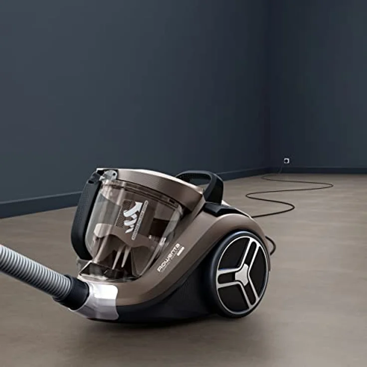 Rowenta RO4B50 Compact Power XXL Animal beutelloser Bodenstaubsauger | 900 Watt | 3-stufiges Filtersystem | XXL Fassungsvermögen | 8,80 m Reinigungsradius | inkl. umfangreichem Zubehör | Bronze – Bild 5