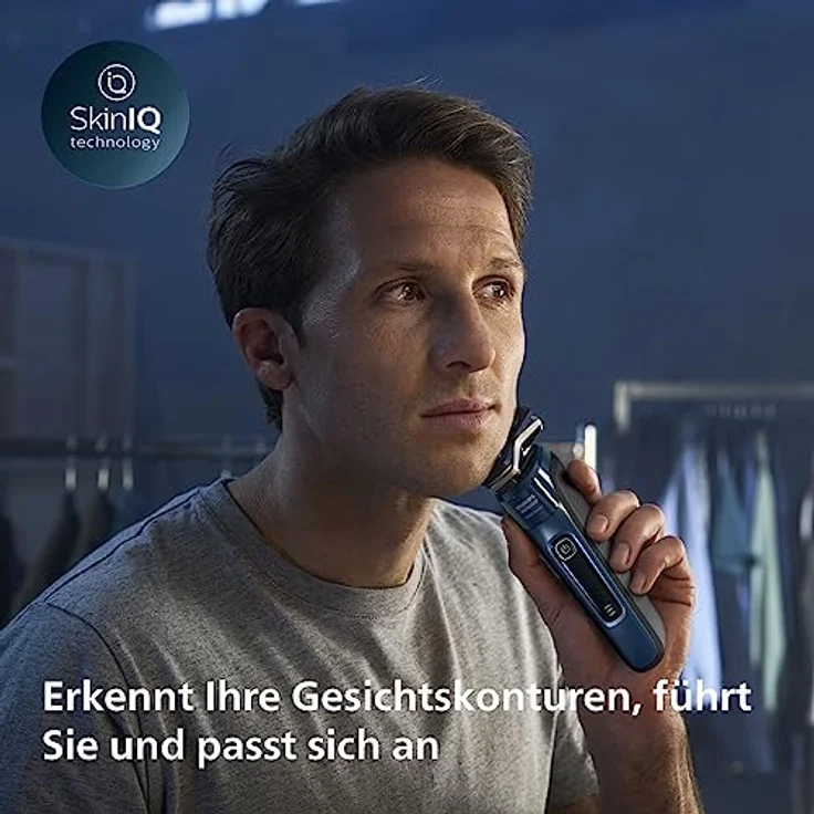 Philips Shaver Series 7000 – Elektrischer Nass- und Trockenrasierer für Herren mit aufklappbarem Trimmer, Ladestation & Reiseetui (Modell S7887/35) – Bild 3