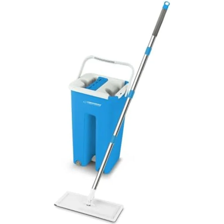 Esperanza Rotationsmopp 2in1, Wischmopp mit Wasch- und Trockentank, handfreies Design, rot – Bild 2