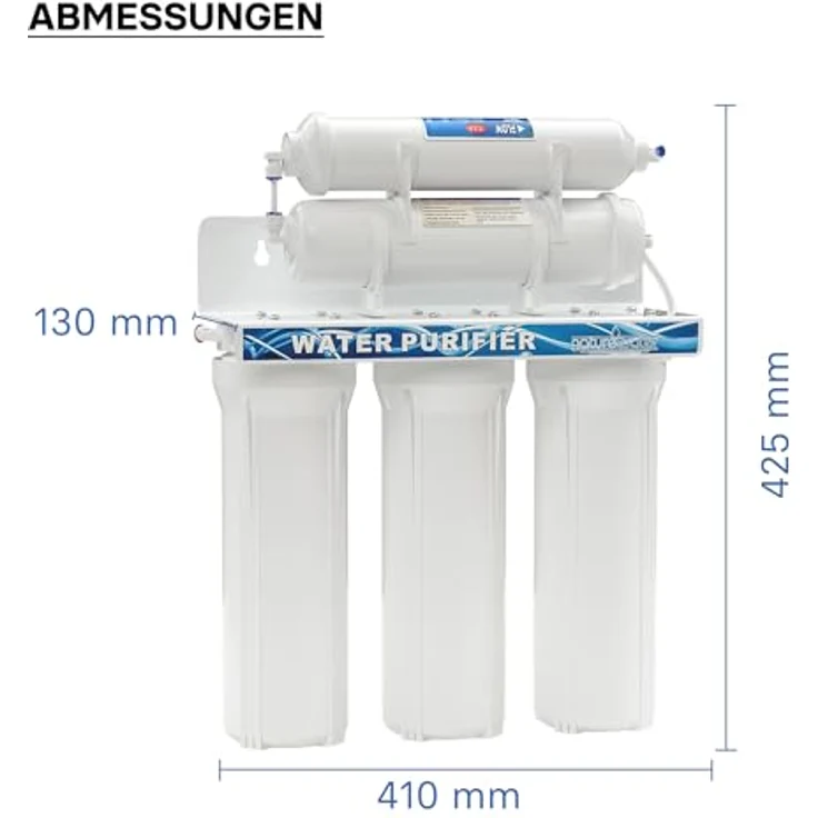 Naturewater NW-PR305 5 Stufen Wasserfilter, 5 µ, PP Kartusche, Untertischfilter Wandhalterung, Filterschlüssel, Sedimentfilter Aktivkohle, Wasserhahn, 2,5m Schlauch, Kurzdreiwegeventil, Kugelhahn – Bild 4