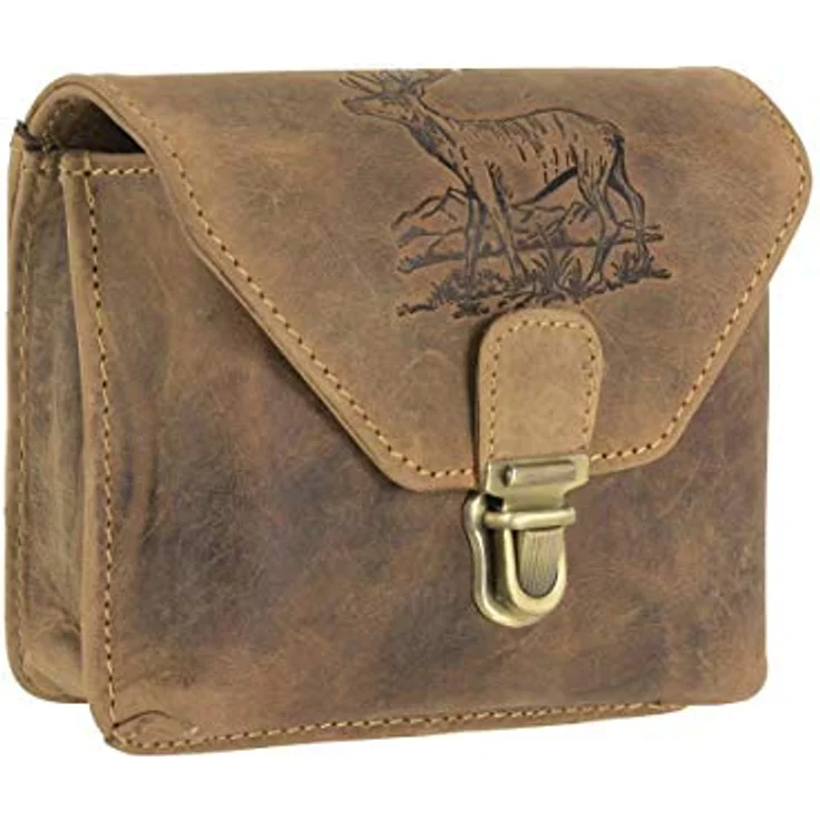 Greenburry Vintage Outdoor Gürteltasche, 100% Leder, 15 cm x 6.5 cm x 13 cm, braun – Bild 1