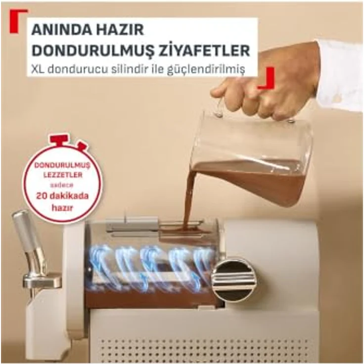 Tefal Freezi IG803A, 16-in-1 Softeis- & Slushmaschine mit 1 l Kapazität, weiß – Bild 5