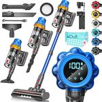 KESSER® Akku Staubsauger STS34, kabellos mit 70 Min. Laufzeit, 550W Motor, HEPA-Filter, LED Display, beutellos, Anti-Tangle-Bodenbürste für Hartböden und Teppich