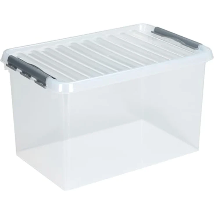 Sunware Q-Line Aufbewahrungsbox 62 Liter transparent metallic – Bild 1