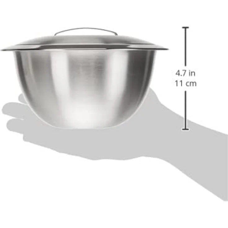 Weis 240205 Edelstahl Thermo Küchenschüssel Schüssel mit Deckel 20cm 1,0 Liter – Bild 3