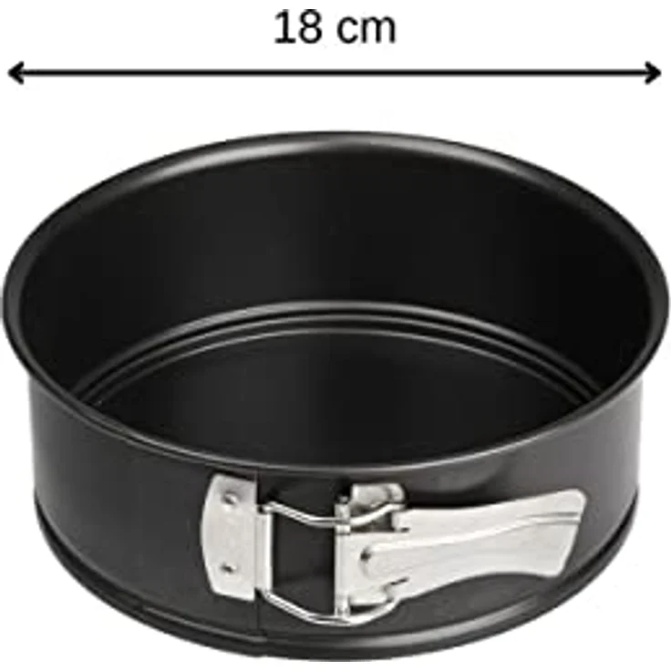 Zenker Springform Ø 18 cm SPECIAL - MINI, kleine Backform mit Flachboden aus Stahlblech, runde Kuchenform mit Antihaftbeschichtung (Farbe: Schwarz), Menge: 1 Stück – Bild 3