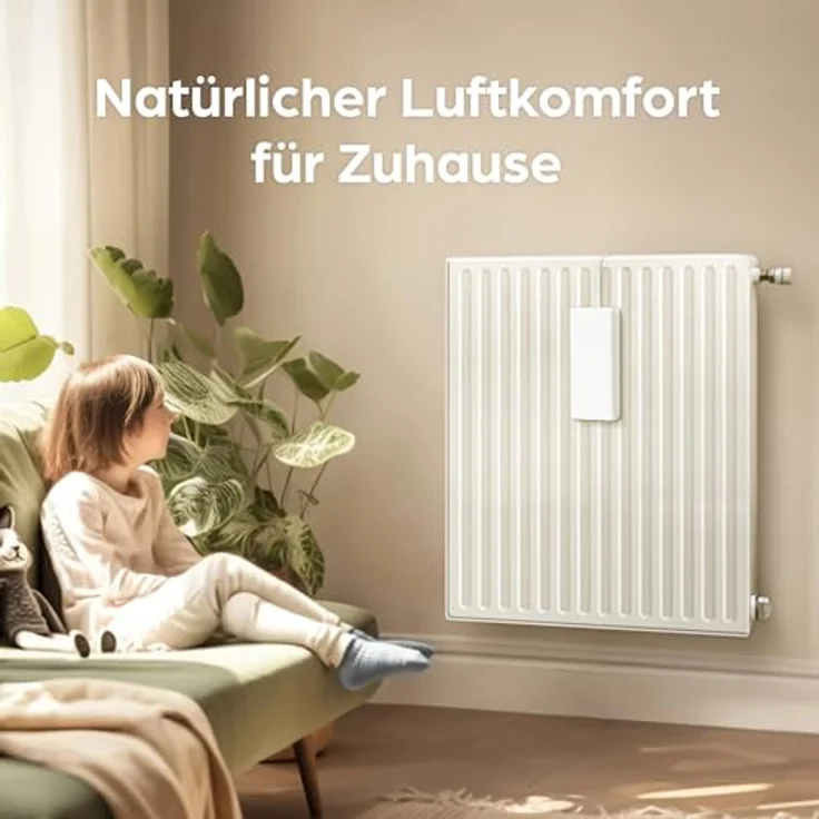 Praknu Luftbefeuchter Heizkörper aus Keramik - 4er Set mit Flexiblem Aufhängehaken - Optimale Luftfeuchtigkeit - Energiesparend - Effektive Feuchtigkeitsverteilung, weiß – Bild 2