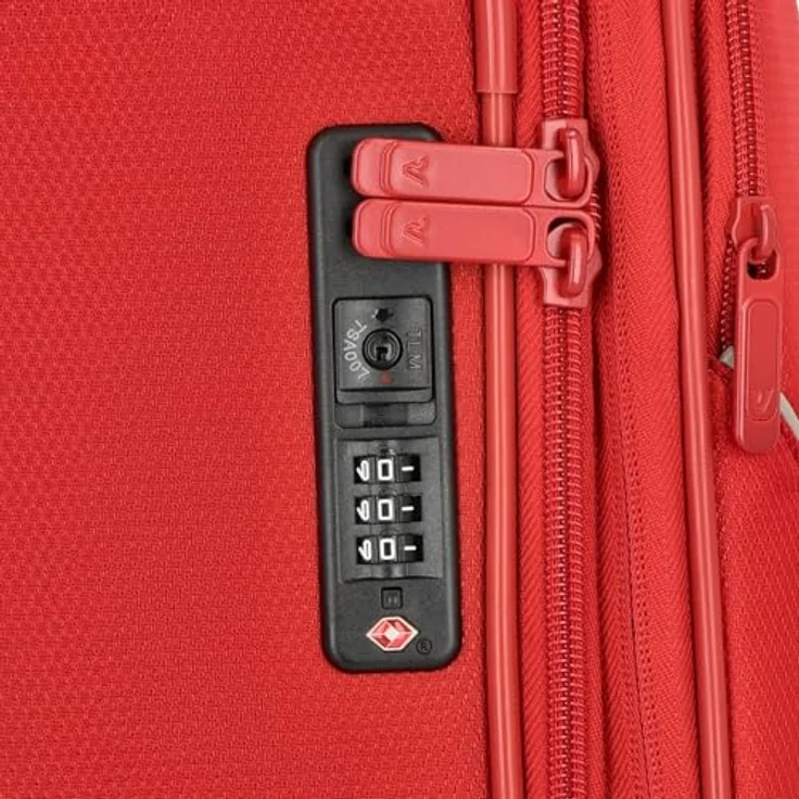 RONCATO IRONIK 2.0 Trolley Kabine 55 cm | weich, erweiterbar mit Reißverschluss, 2 Rollen - Denim, rot, Cabina – Bild 4