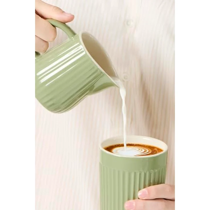 IB Laursen Mynte Milchkännchen, Keramik Sahnekännchen in Wasabi Grün, 200 ml – Bild 2