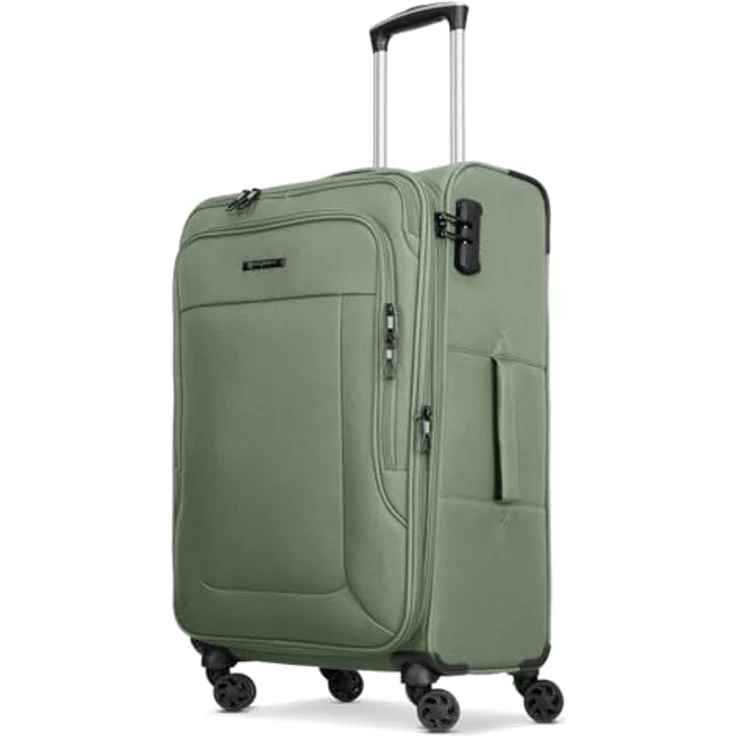Franky, Koffer, Melbourne 3.0 4-Rollen Kofferset 3tlg. mit Dehnfalte, Grün, (90 l, XL) – Bild 6