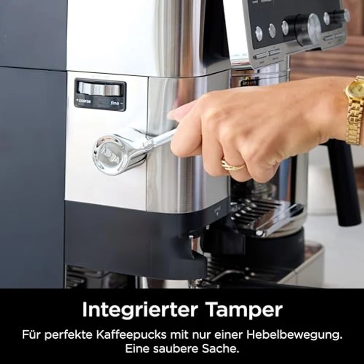 NINJA Luxe Cafe ES701EU, Siebträgermaschine mit integriertem Mahlwerk, 13 Espresso-Arten, 5 Schaumvoreinstellungen, automatischer Tamper und Reinigung – Bild 6