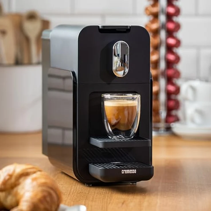 CREMESSO Kaffeekapselautomat Cremesso Brava Graphite Black mit XL Wassertank und 19 bar Druck – Bild 5