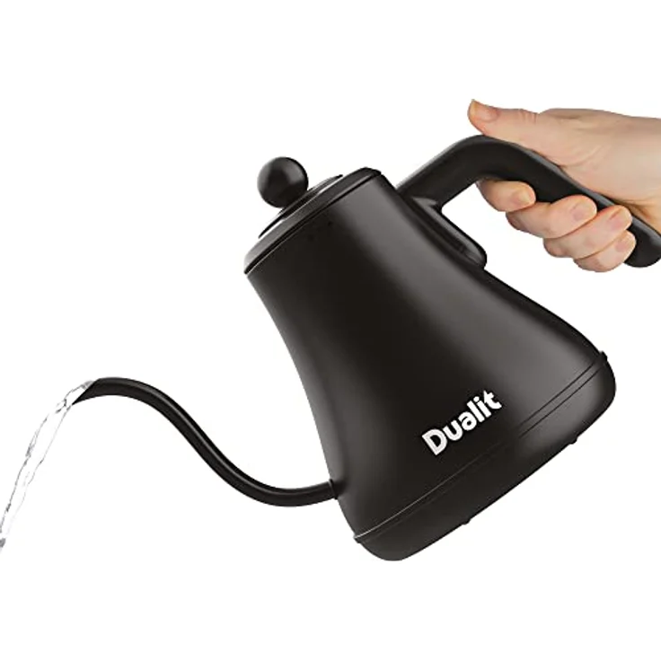 Dualit Wasserkocher Schwanenhals Schnellkochender Electric Kettle (800ml) - Schwarz Matt - Gooseneck Kettle Tropft Nicht - Digitale Display Anzeige - Hocheffiziente Energiesparende Wasserkanne – Bild 2