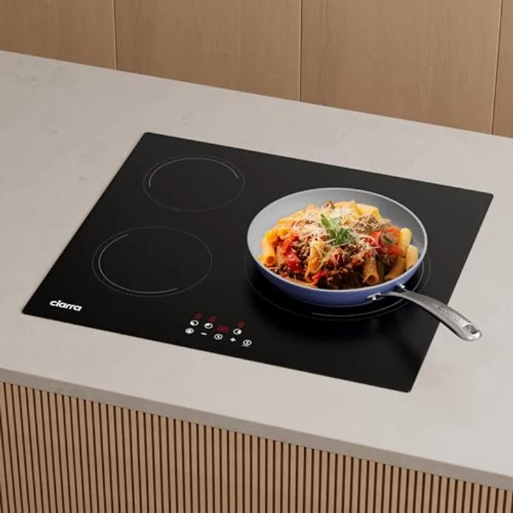 Ciarra CABBIH3-E Induktionskochfeld Einbau 60 cm, 3 Zonen mit Touch-Bedienung, 9 Leistungsstufen, Timer, Kindersicherung und Restwärmeanzeige – Bild 2