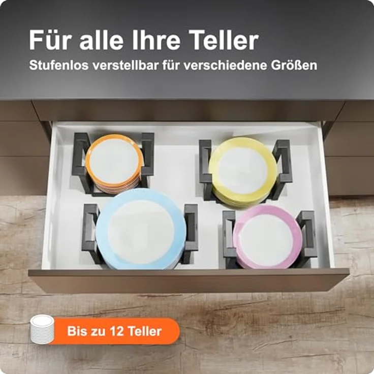 Blum ZC7T0350 Orga-Line Tellerhalter, verstellbar 186 bis 321 mm – Bild 3