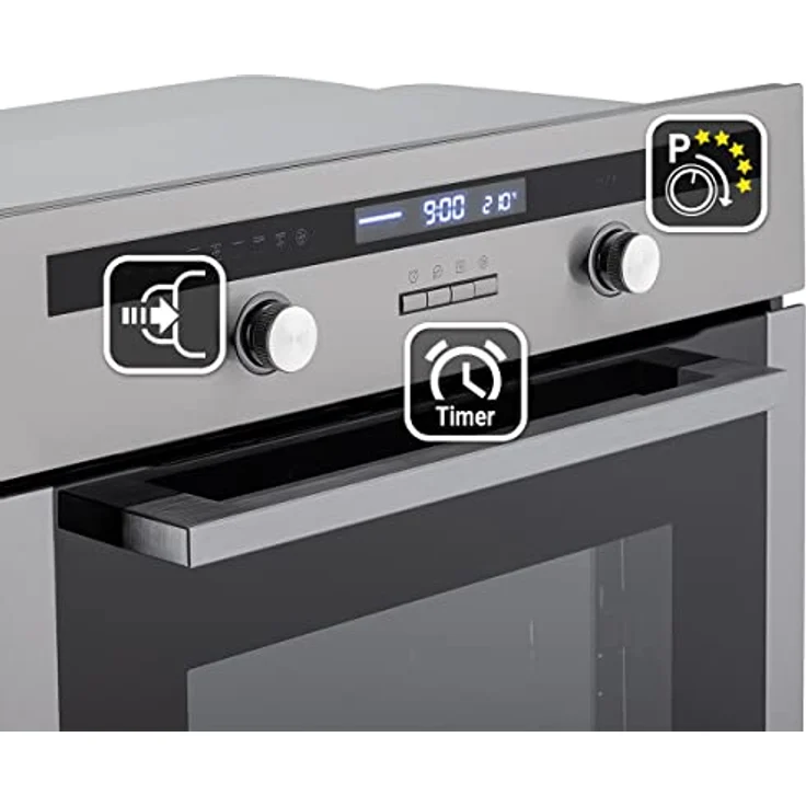 KKT KOLBE Autarkes Herdset SET8013CH59AL | 60cm Einbaubackofen EB8013ED | 59cm Kochfeld CH5901AL | Drehspieß | Kerntemperaturfühler | Heißluft | Teleskopauszüge | Automatik-Timer – Bild 4