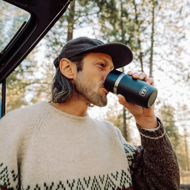 YETI Rambler 12 oz (355 ml) Travel Bottle, auslaufsichere Edelstahl-Thermoflasche mit Commuter-Deckel, vakuumisoliert – Schwarz – Bild 5