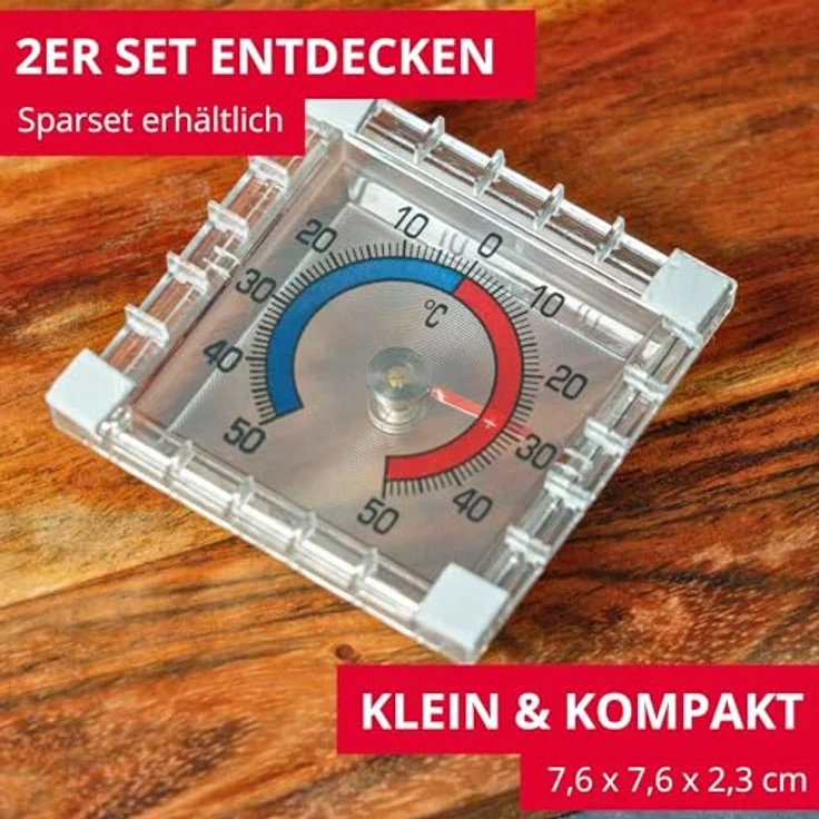 Westmark Fensterthermometer, -50 Grad Celsius bis +50 Grad Celsius, Kunststoff, 52122280 – Bild 4