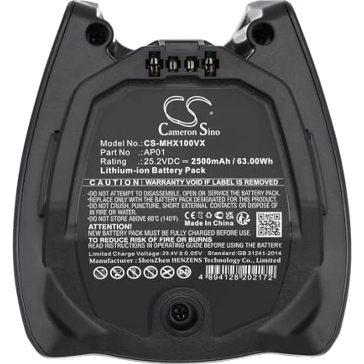 TCTK akkus Kompatibel mit [Miele] HX1, HX1 Facelift, HX2, Triflex HX1, Triflex HX1 Facelift, Triflex HX2 Ersetzt 1010042, 11384710, AP01, AP02, HS19, Li-ion Akku 2500mAh, 63Wh, - 716g – Bild 2