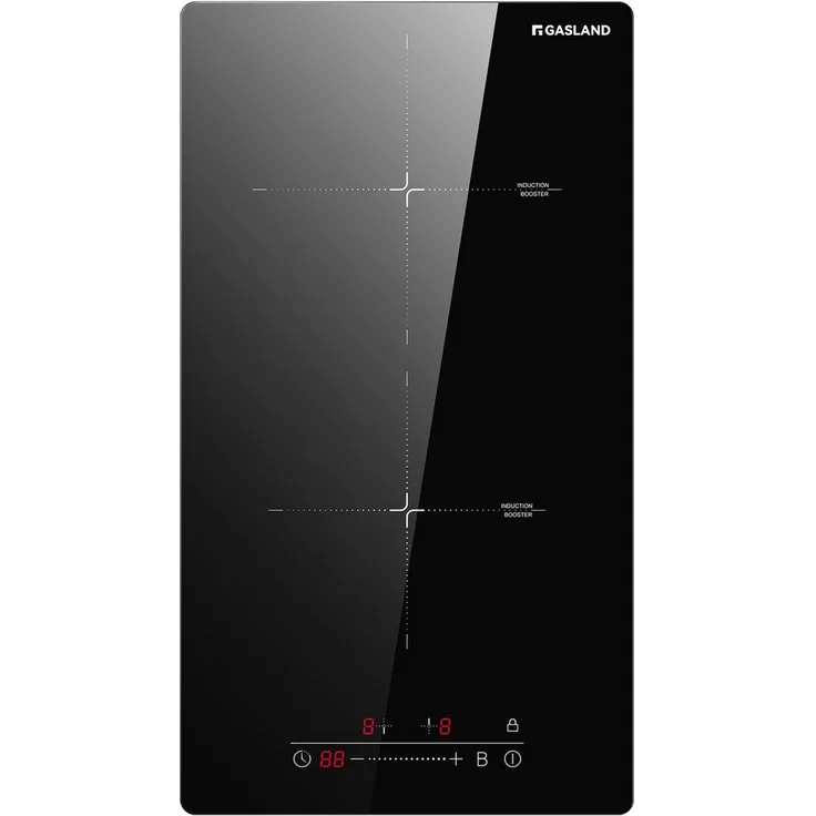 GASLAND Induktions-Kochfeld IH30BF, 30 cm, 2 Zonen, Slider-Touch, PowerBoost, 3500W, Glaskeramik