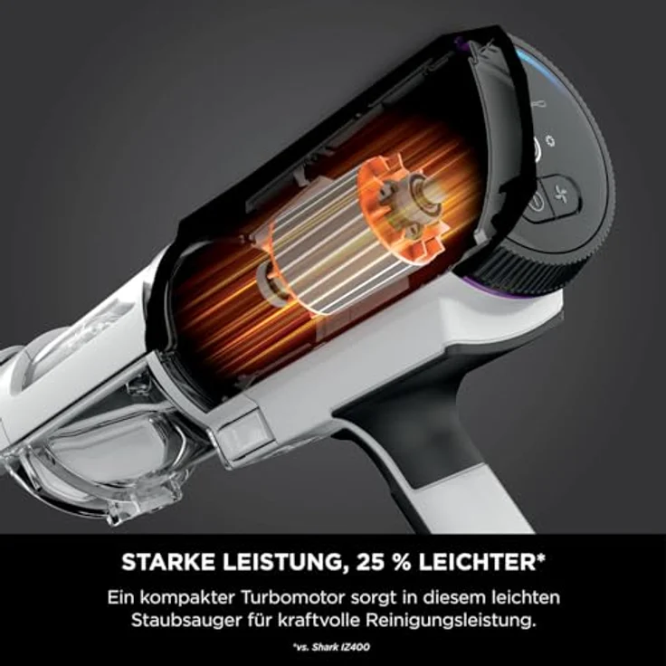 Shark Detect Pro kabelloser Akku-Staubsauger mit FloorDetect, 2L Auto-Empty System, 60 Minuten Laufzeit, leicht, flexibel, Anti-Hair-Wrap-Staubsauger kabellos mit Fugendüse, Weiß/Bronze IW3611EU – Bild 5