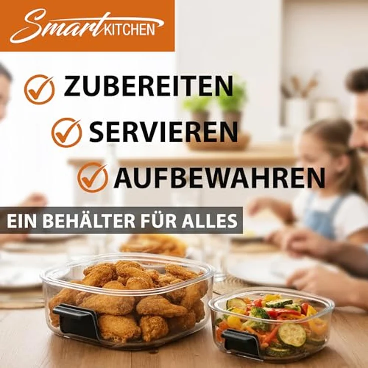 Telewelt Heißluftfritteuse 4-in-1 mit Temperatursteuerung, Timer und automatischer Abschaltung, Schwarz, 5,5 Liter – Bild 5