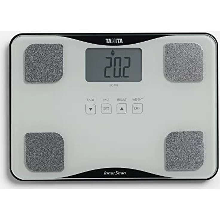 TANITA BC-718 Körperanalysewaage Ultradünnes Glas mit automatischer Erkennung Weiß – Bild 1