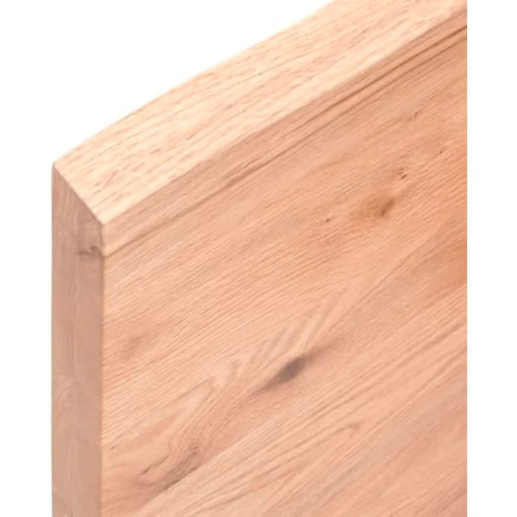 vidaXL Schneidebrett Waschtischplatte Hellbraun 40x50x(2-4) cm Massivholz Behandelt, Oak Wood, Handgefertigt mit Naturkante – Bild 8