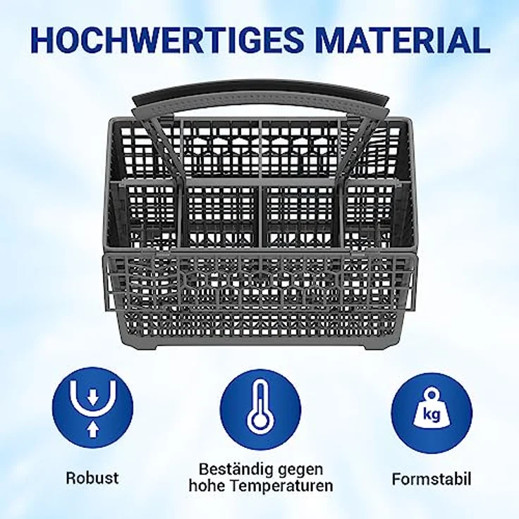 VIOKS Geschirrkorb Spülmaschine 240x215x140 mm Ersatz für Bosch Besteckkorb 00093046 & Siemens Besteckkorb Spülmaschine Korb für Geschirrspüler – Bild 4