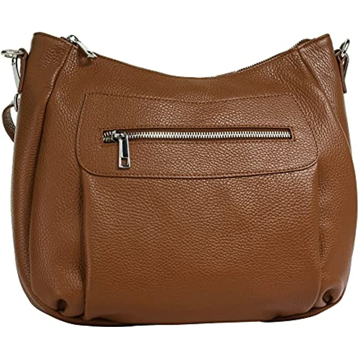 Samantha Look Umhängetasche, echtes Leder, Made in Italy, 25x30x7 cm, verstellbarer Schultergurt – Bild 3